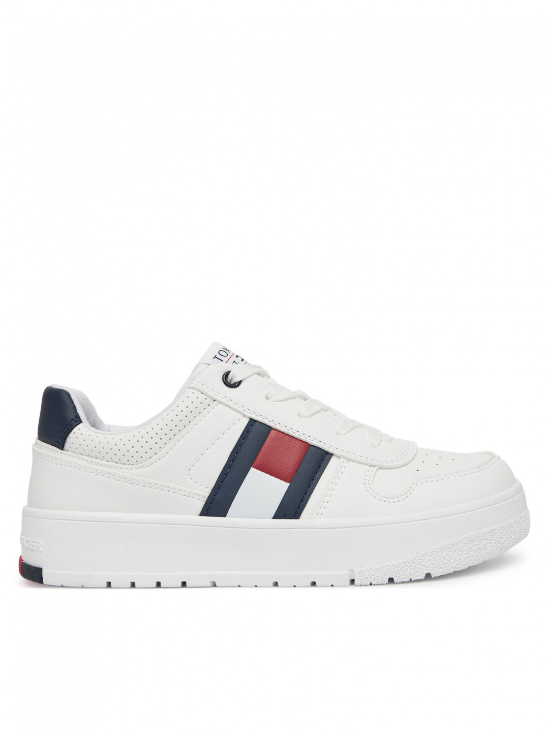 Tommy Hilfiger Sneakersy Flag Low Cut Velcro Sneaker T3X9-33859-1355 S Bílá